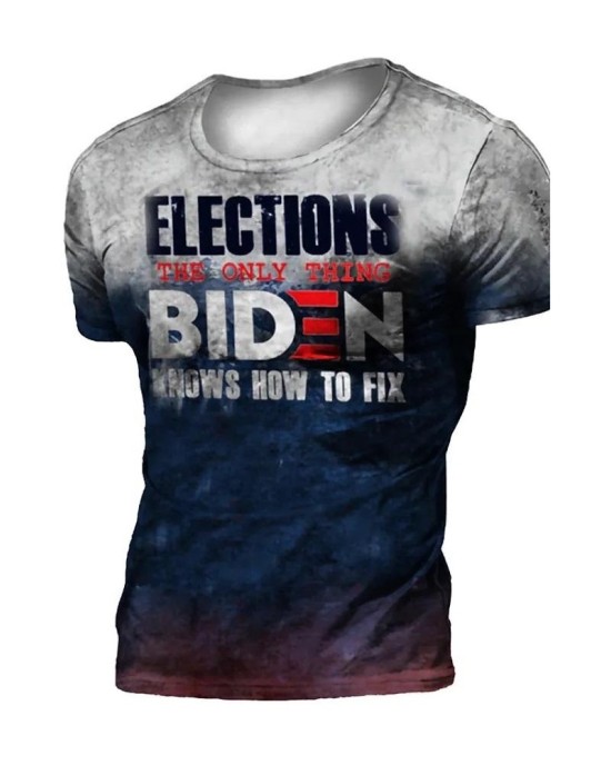 Men's Graphic T-Shirt 3D Print Design Casual Short Sleeve Tee Summer Fashion