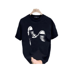 Premium Streetwear T-Shirt Men's Trendy Graphic Print Casual Tee