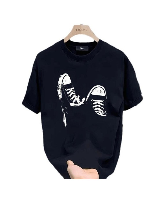 Premium Streetwear T-Shirt Men's Trendy Graphic Print Casual Tee