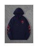 Oversized Hoodie with Rose Print | Drop Shoulder Streetwear