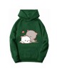 Cozy Fleece Hoodie Women's Oversized Cartoon Pullover Hooded