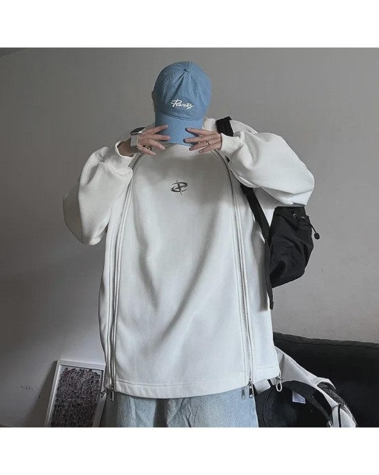 Unisex Couple Hoodie Vintage Streetwear Oversized Casual