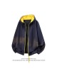 Color-Block Zip-Up Hoodie for Men and Women | Oversized Couple Sweatshirt Casual Streetwear Jacket with