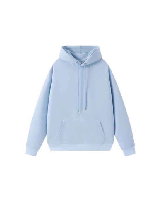 Heavyweight Fleece Hoodie Women Oversized Casual Pullover Winter Warm Solid Color Double-Layer Hood Cotton Sweatshirt