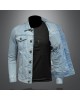 Slim Fit Denim Jacket for Men | Classic Blue Cotton Jean